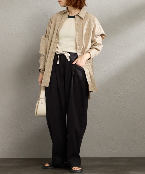 DANTON（ダントン）の「[DANTON/ダントン] チノクロス ルーズタックパンツ（その他パンツ・レディース・キナリ/ブラック・36）」の17枚目の写真