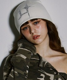 GATELESS（ゲートレス）の「【GATELESS】GL HOTFIX BEANIE / 【ゲートレス】ラインストーンロゴビーニー（ニットキャップ/ビーニー）」