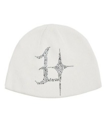 GATELESS（ゲートレス）の「【GATELESS】GL HOTFIX BEANIE / 【ゲートレス】ラインストーンロゴビーニー（ニットキャップ/ビーニー）」