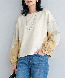 タフタ配色使いドロストプルオーバー
