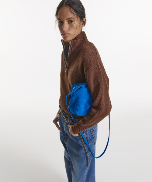 NOHANT（ノアン）の「90s QUARTER-ZIP KNIT BROWN（ニット/セーター・レディース・ダークブラウン・SMALL/MEDIUM）」の3枚目の写真