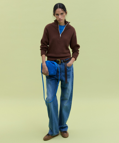 NOHANT（ノアン）の「90s QUARTER-ZIP KNIT BROWN（ニット/セーター・レディース・ダークブラウン・SMALL/MEDIUM）」の6枚目の写真