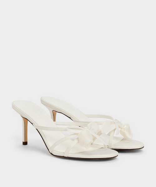 CHARLES & KEITH（チャールズ & キース）の「ボウ フラワー ヒールミュール（サンダル・レディース・ライトグリーン/ホワイト・23cm/22.5cm/25cm/24.5cm/23.5cm）」の6枚目の写真