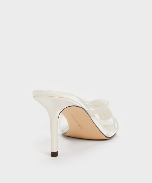 CHARLES & KEITH（チャールズ & キース）の「ボウ フラワー ヒールミュール（サンダル・レディース・ライトグリーン/ホワイト・23cm/22.5cm/25cm/24.5cm/23.5cm）」の7枚目の写真