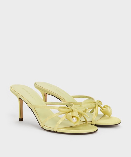 CHARLES & KEITH（チャールズ & キース）の「ボウ フラワー ヒールミュール（サンダル・レディース・ライトグリーン/ホワイト・23cm/22.5cm/25cm/24.5cm/23.5cm）」の13枚目の写真