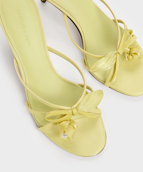 CHARLES & KEITH（チャールズ & キース）の「ボウ フラワー ヒールミュール（サンダル・レディース・ライトグリーン/ホワイト・23cm/22.5cm/25cm/24.5cm/23.5cm）」の15枚目の写真