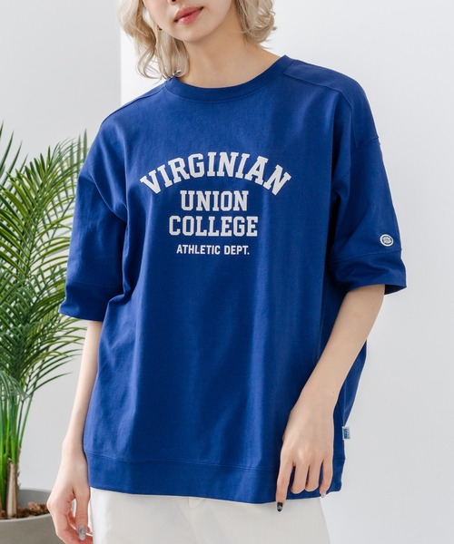 DISCUS(ディスカス)の「【DISCUS/ディスカス】【トレンドのカレッジロゴ】ヘビーウェイトTシャツ ルーズシルエット 古着MIX(Tシャツ/カットソー・レディース・ラベンダー/オフホワイト/ブルー/イエロー/スミクロ/ブラウン・LARGE/MEDIUM)」の4枚目の写真