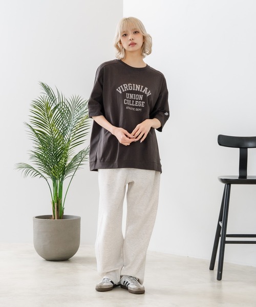 DISCUS(ディスカス)の「【DISCUS/ディスカス】【トレンドのカレッジロゴ】ヘビーウェイトTシャツ ルーズシルエット 古着MIX(Tシャツ/カットソー・レディース・ラベンダー/オフホワイト/ブルー/イエロー/スミクロ/ブラウン・LARGE/MEDIUM)」の7枚目の写真