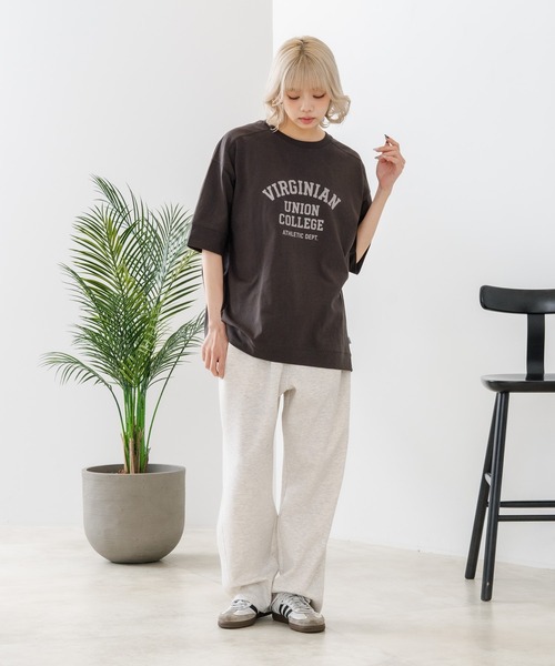 DISCUS(ディスカス)の「【DISCUS/ディスカス】【トレンドのカレッジロゴ】ヘビーウェイトTシャツ ルーズシルエット 古着MIX(Tシャツ/カットソー・レディース・ラベンダー/オフホワイト/ブルー/イエロー/スミクロ/ブラウン・LARGE/MEDIUM)」の8枚目の写真