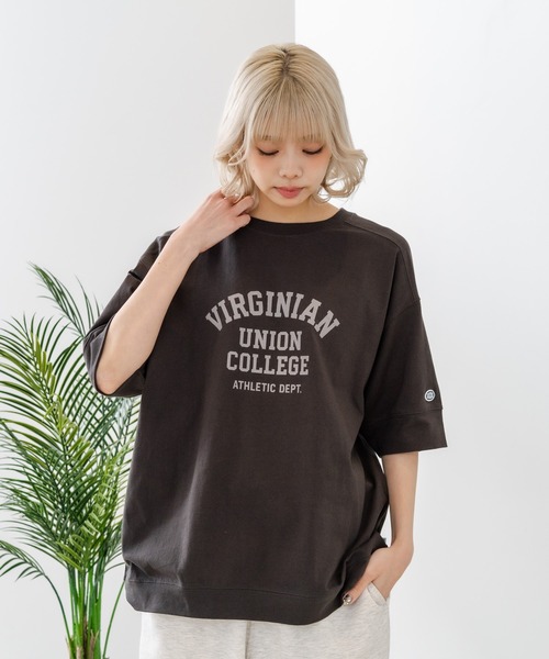 DISCUS(ディスカス)の「【DISCUS/ディスカス】【トレンドのカレッジロゴ】ヘビーウェイトTシャツ ルーズシルエット 古着MIX(Tシャツ/カットソー・レディース・ラベンダー/オフホワイト/ブルー/イエロー/スミクロ/ブラウン・LARGE/MEDIUM)」の11枚目の写真