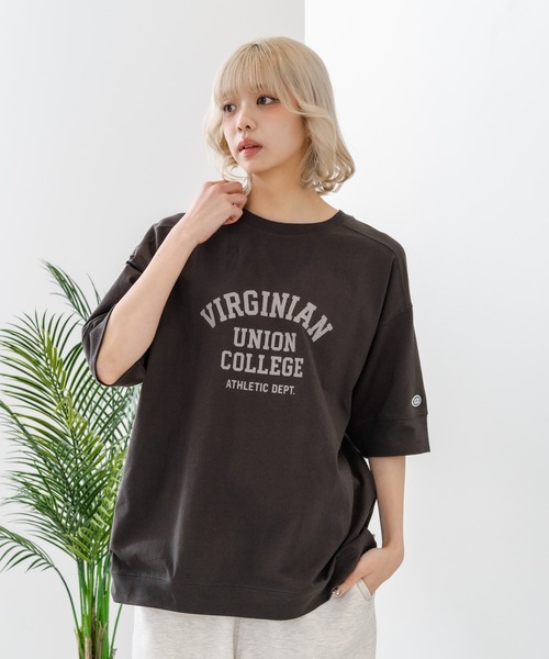 DISCUS(ディスカス)の「【DISCUS/ディスカス】【トレンドのカレッジロゴ】ヘビーウェイトTシャツ ルーズシルエット 古着MIX(Tシャツ/カットソー・レディース・ラベンダー/オフホワイト/ブルー/イエロー/スミクロ/ブラウン・LARGE/MEDIUM)」の12枚目の写真