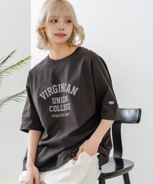 DISCUS(ディスカス)の「【DISCUS/ディスカス】【トレンドのカレッジロゴ】ヘビーウェイトTシャツ ルーズシルエット 古着MIX(Tシャツ/カットソー・レディース・ラベンダー/オフホワイト/ブルー/イエロー/スミクロ/ブラウン・LARGE/MEDIUM)」の14枚目の写真