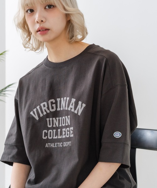 DISCUS(ディスカス)の「【DISCUS/ディスカス】【トレンドのカレッジロゴ】ヘビーウェイトTシャツ ルーズシルエット 古着MIX(Tシャツ/カットソー・レディース・ラベンダー/オフホワイト/ブルー/イエロー/スミクロ/ブラウン・LARGE/MEDIUM)」の16枚目の写真