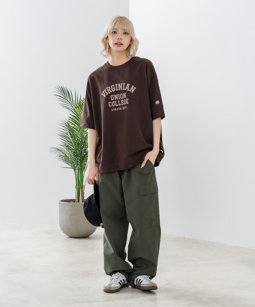 DISCUS(ディスカス)の「【DISCUS/ディスカス】【トレンドのカレッジロゴ】ヘビーウェイトTシャツ ルーズシルエット 古着MIX(Tシャツ/カットソー・レディース・ラベンダー/オフホワイト/ブルー/イエロー/スミクロ/ブラウン・LARGE/MEDIUM)」の17枚目の写真