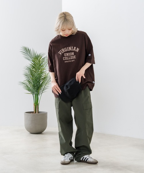 DISCUS(ディスカス)の「【DISCUS/ディスカス】【トレンドのカレッジロゴ】ヘビーウェイトTシャツ ルーズシルエット 古着MIX(Tシャツ/カットソー・レディース・ラベンダー/オフホワイト/ブルー/イエロー/スミクロ/ブラウン・LARGE/MEDIUM)」の18枚目の写真