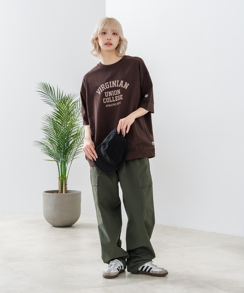 DISCUS(ディスカス)の「【DISCUS/ディスカス】【トレンドのカレッジロゴ】ヘビーウェイトTシャツ ルーズシルエット 古着MIX(Tシャツ/カットソー・レディース・ラベンダー/オフホワイト/ブルー/イエロー/スミクロ/ブラウン・LARGE/MEDIUM)」の19枚目の写真