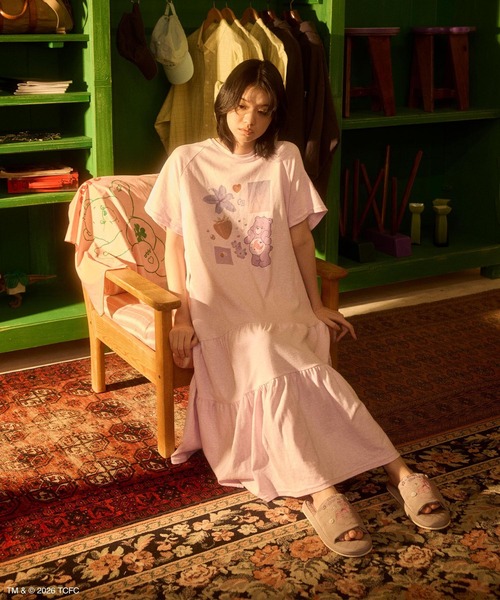 Casselini（キャセリーニ）の「Casselini HOME(キャセリーニ ホーム)【Care Bears[TM]】ルームシューズ（ルームシューズ/スリッパ・レディース・グレー/ピンク/ミント・FREE）」の9枚目の写真