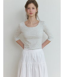 Hata 3/4 sleeve t-shirt (melange gray)