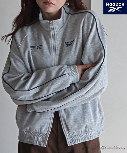 COURO(コウロ)の「【Reebok/リーボック】 別注 ダンボールニットダブルジップトラックジャケット(ブルゾン・レディース・杢グレー/オフホワイト/ブラック・FREE)」の3枚目の写真