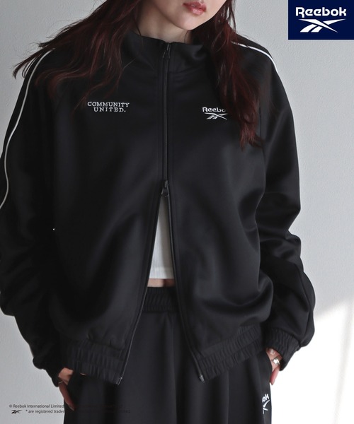 COURO(コウロ)の「【Reebok/リーボック】 別注 ダンボールニットダブルジップトラックジャケット(ブルゾン・レディース・杢グレー/オフホワイト/ブラック・FREE)」の2枚目の写真