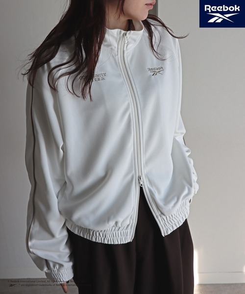 COURO(コウロ)の「【Reebok/リーボック】 別注 ダンボールニットダブルジップトラックジャケット(ブルゾン・レディース・杢グレー/オフホワイト/ブラック・FREE)」の4枚目の写真