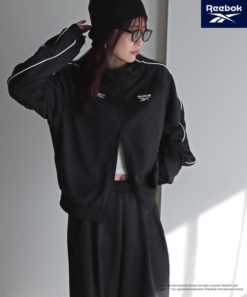 COURO(コウロ)の「【Reebok/リーボック】 別注 ダンボールニットダブルジップトラックジャケット(ブルゾン・レディース・杢グレー/オフホワイト/ブラック・FREE)」の8枚目の写真