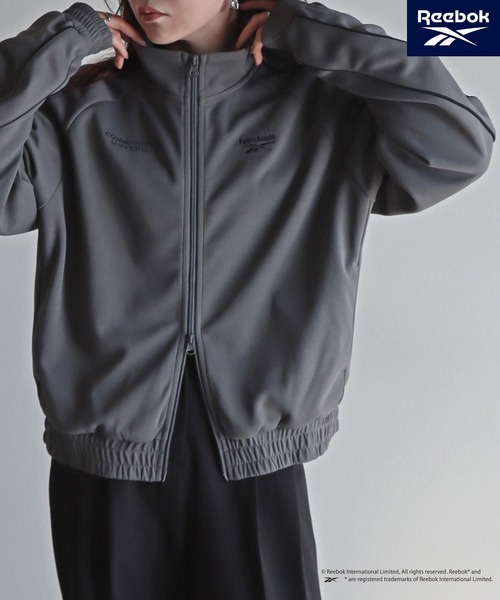 COURO(コウロ)の「【Reebok/リーボック】 別注 ダンボールニットダブルジップトラックジャケット(ブルゾン・レディース・杢グレー/オフホワイト/ブラック・FREE)」の12枚目の写真