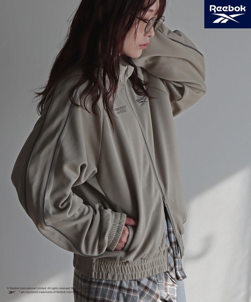 COURO(コウロ)の「【Reebok/リーボック】 別注 ダンボールニットダブルジップトラックジャケット(ブルゾン・レディース・杢グレー/オフホワイト/ブラック・FREE)」の21枚目の写真