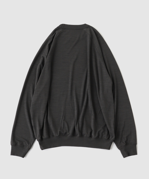 GOLD（ゴールド）の「GOLD / ゴールド SUMMER WOOL RAGLAN CREW NECK SHIRT（ニット/セーター・メンズ・グレー・MEDIUM/LARGE）」の2枚目の写真