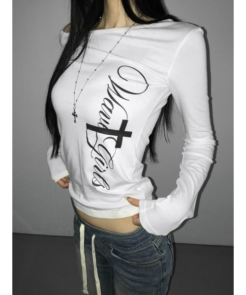 THEAIRTOWN(ジエアタウン)の「side cross unbal top(Tシャツ/カットソー・レディース・ホワイト・FREE)」の9枚目の写真