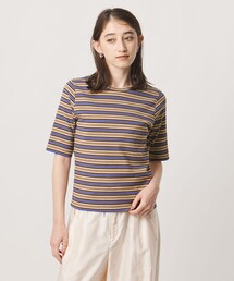 ５分袖 コットン フライス Tシャツ