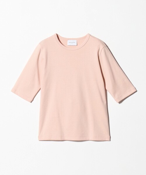 UNITED ARROWS（ユナイテッドアローズ）の「コットン フライス Tシャツ（Tシャツ/カットソー・レディース・ダークブラウン/ホワイト/ライトピンク/その他1・FREE）」の3枚目の写真