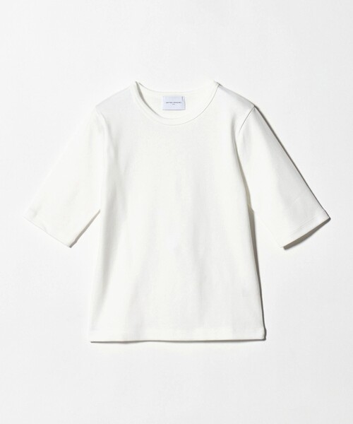 UNITED ARROWS（ユナイテッドアローズ）の「コットン フライス Tシャツ（Tシャツ/カットソー・レディース・ダークブラウン/ホワイト/ライトピンク/その他1・FREE）」の2枚目の写真