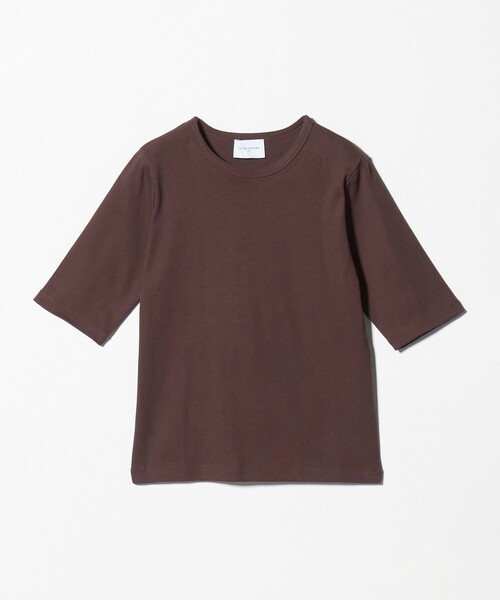 UNITED ARROWS(ユナイテッドアローズ)の「5分袖 コットン フライス Tシャツ(Tシャツ/カットソー・レディース・ダークブラウン/ホワイト/ライトピンク/その他1・FREE)」の9枚目の写真