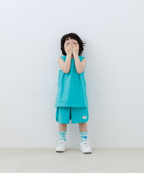 LOWRYS FARM(ローリーズファーム)の「カットSETUP 664980(セットアップ・キッズ・オレンジ/エメラルドブルー・120cm/110cm/150cm/140cm/130cm)」の2枚目の写真