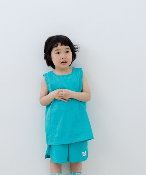 LOWRYS FARM(ローリーズファーム)の「カットSETUP 664980(セットアップ・キッズ・オレンジ/エメラルドブルー・120cm/110cm/150cm/140cm/130cm)」の8枚目の写真