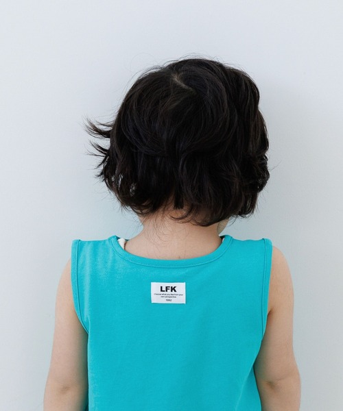 LOWRYS FARM(ローリーズファーム)の「カットSETUP 664980(セットアップ・キッズ・オレンジ/エメラルドブルー・120cm/110cm/150cm/140cm/130cm)」の7枚目の写真