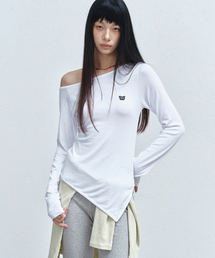 NICK&NICOLE | BUTTERFLY STRAP BOAT NECK TOP_IVORY(Tシャツ/カットソー)