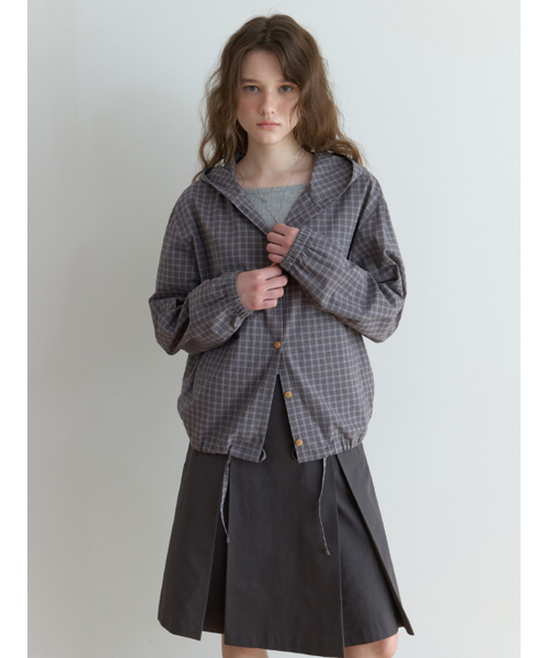 THEMITTEN（ザ・ミトン）の「[2nd] Hatto hoodie jacket (gray check)（その他アウター・レディース・その他・FREE）」の6枚目の写真