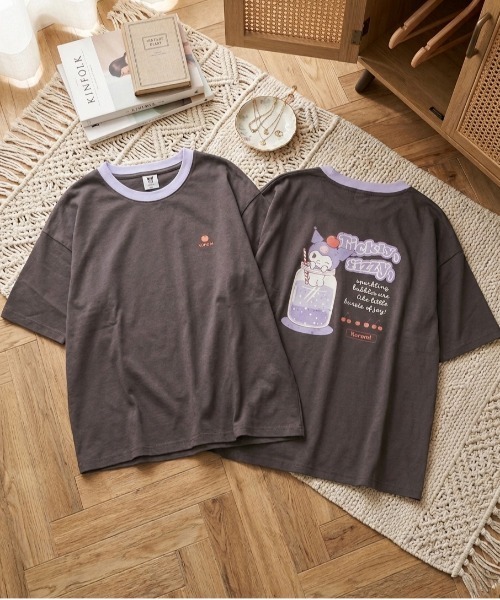 sanrio(サンリオ)の「【SANRIO/サンリオ】キャラクタープリント 半袖リンガーTシャツ(WIDEシルエット)(Tシャツ/カットソー・レディース・イエロー/オートミール/スミクロ/オフホワイト・LARGE/MEDIUM)」の3枚目の写真