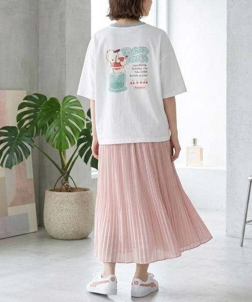 sanrio(サンリオ)の「【SANRIO/サンリオ】キャラクタープリント 半袖リンガーTシャツ(WIDEシルエット)(Tシャツ/カットソー・レディース・イエロー/オートミール/スミクロ/オフホワイト・LARGE/MEDIUM)」の16枚目の写真