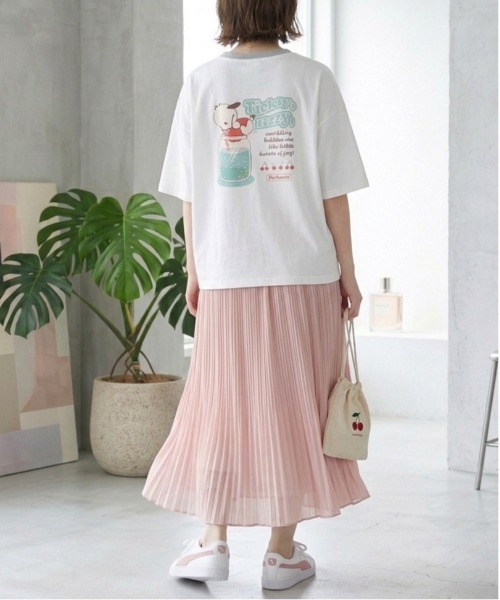 sanrio(サンリオ)の「【SANRIO/サンリオ】キャラクタープリント 半袖リンガーTシャツ(WIDEシルエット)(Tシャツ/カットソー・レディース・イエロー/オートミール/スミクロ/オフホワイト・LARGE/MEDIUM)」の14枚目の写真