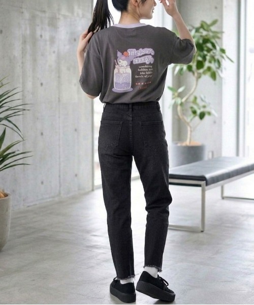 sanrio(サンリオ)の「【SANRIO/サンリオ】キャラクタープリント 半袖リンガーTシャツ(WIDEシルエット)(Tシャツ/カットソー・レディース・イエロー/オートミール/スミクロ/オフホワイト・LARGE/MEDIUM)」の22枚目の写真