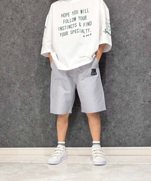 SHISKY(シスキー)の「キッズ デイリーショートパンツ(525-00)(その他パンツ・キッズ・チャコールグレー/グレー/ライトグリーン/ダークネイビー/オレンジ/ブラック/カーキ/ダークパープル・110cm/120cm/130cm/140cm/150cm/160cm)」の1枚目の写真