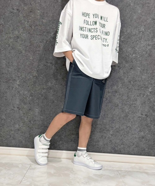 SHISKY(シスキー)の「キッズ デイリーショートパンツ(525-00)(その他パンツ・キッズ・チャコールグレー/グレー/ライトグリーン/ダークネイビー/オレンジ/ブラック/カーキ/ダークパープル・110cm/120cm/130cm/140cm/150cm/160cm)」の3枚目の写真