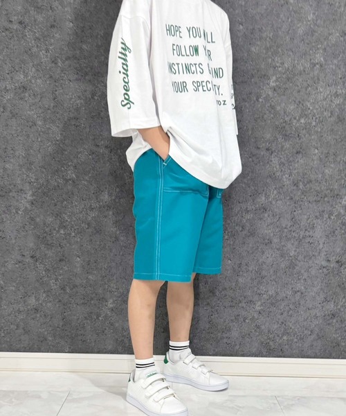 SHISKY(シスキー)の「キッズ デイリーショートパンツ(525-00)(その他パンツ・キッズ・チャコールグレー/グレー/ライトグリーン/ダークネイビー/オレンジ/ブラック/カーキ/ダークパープル・110cm/120cm/130cm/140cm/150cm/160cm)」の5枚目の写真