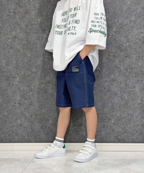 SHISKY(シスキー)の「キッズ デイリーショートパンツ(525-00)(その他パンツ・キッズ・チャコールグレー/グレー/ライトグリーン/ダークネイビー/オレンジ/ブラック/カーキ/ダークパープル・110cm/120cm/130cm/140cm/150cm/160cm)」の6枚目の写真