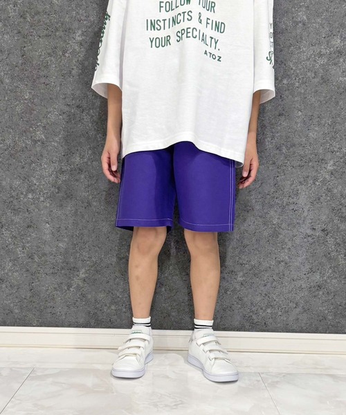 SHISKY(シスキー)の「キッズ デイリーショートパンツ(525-00)(その他パンツ・キッズ・チャコールグレー/グレー/ライトグリーン/ダークネイビー/オレンジ/ブラック/カーキ/ダークパープル・110cm/120cm/130cm/140cm/150cm/160cm)」の7枚目の写真