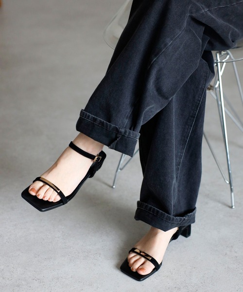 Bonjour Sagan(ボンジュールサガン)の「ゴールドバーサンダル(サンダル・レディース・ベージュ/ブラック・L/M/S)」の14枚目の写真