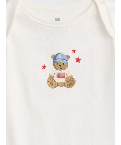 GAP(ギャップ)の「はじめてのお気に入り オーガニックコットン グラフィック ボディスーツ (ベビー)(ロンパース・キッズ・オフホワイト/ホワイト系その他/ホワイト・90cm/80cm/70cm/60cm/50cm)」の5枚目の写真